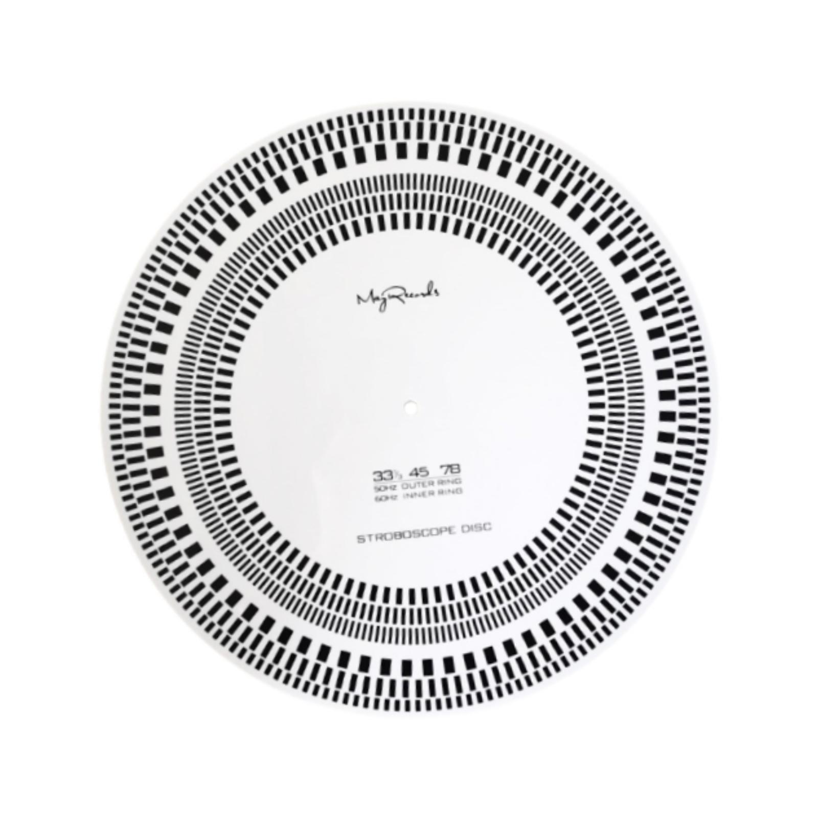 Magideal - Tacómetro De Vinilo, Calibración De Disco De Prueba De Fonógrafo, Verificador Estándar Acrílico, Esfera Rápida Para Jugador, Plato Giratorio, Disco De