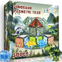 Azulejos Magnéticos Little Pi Dinosaur Para Niños De 2 A 8 Años Con 50 Piezas