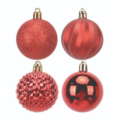 Set De 12 Esferas 5 Cm Rojas, 1 Un  Holiday Time