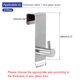 thumbnail image 2 of Uxcell 2 piezas de ganchos para puerta de ducha, ganchos de acero inoxidable de 3.3 pulgadas sobre puerta, plateado, 2 of 6