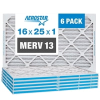 Filtro De Aire Aerostar Merv 13 16X25X1 - 6 Unidades Para Hvac