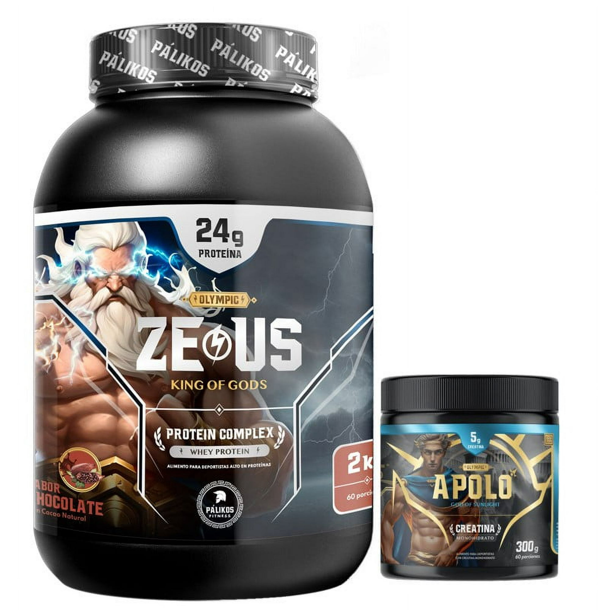 Proteina Zeus Complex 2Kg Chocolate + Creatina Apolo 300G