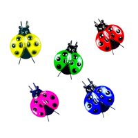 Magideal - 5X Decoración De Pared De Mariquita, Escultura De Pared, Linda Figura De Mariquita, Metal Rústico, Jardín, Patio, Decoración Artística Para, Dormitori