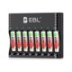 thumbnail image 1 of Pilas AAA recargables de litio EBL 1300 mWh 1.5 V, paquete de 8, 1 of 7