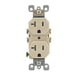 thumbnail image 1 of Enchufe resistente a manipulaciones Leviton, 20 A, 125 V, marfil, 5-20R, paquete de 1, 1 of 1