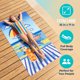 thumbnail image 5 of Toalla de Playa de Gran Tamaño con Patrón de Dibujos Animados REGALWOVEN Libre de Arena, de Secado Rápido, Absorbente, Ligera, Multiuso para Viaje, 1 Paquete Multicolor 71" x 35", 5 of 7