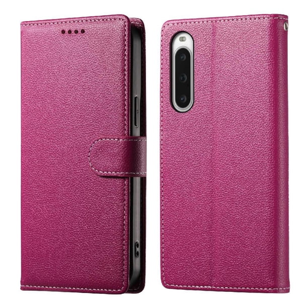 Funda para FOXDOCK Sony Xperia 10 V– Cuero Premium, 3 ranuras para tarjetas, Protección contra impactos