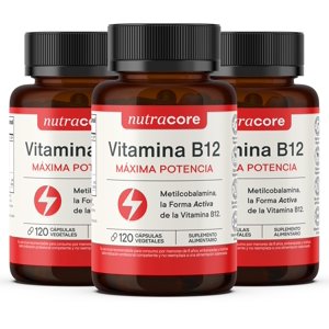 Vitamina B12 Activa 12Mcg - Pack 3X120 Cáps Veg | Nutracore