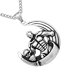 thumbnail image 3 of plata hombre de acero inoxidable músculo deportes gym dumbbells luna collar colgante, 3 of 3