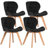 Pandalino - Pack 4 Sillas Rubik Velvet Negro | Elegancia Y Confort