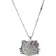 thumbnail image 1 of Collar con colgante de gato KT con diamantes de imitación, estilo Y2k, estilo Gyaru Kawaii, estilo gótico punk, para mujeres, chicos y chicas, acero de aleación y diamantes de imitación., 1 of 5