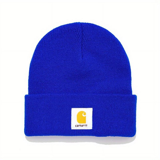 Classic Label Patch Beanie Unisex Candy Color Knit Hat Elastic Lightweight Couple Skull Cap For Women & Men