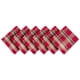 thumbnail image 1 of Set de 6 servilletas de tela DII Tango Red Plaid navideñas, 1 of 8