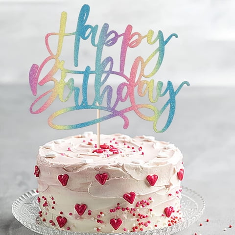 Decoración Para Tartas, Color Kaoenla, Para Feliz Cumpleaños