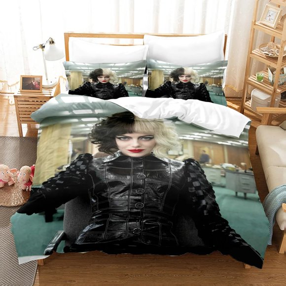 Cruella De Vil Bedding Set Boys Girls Duvet Cover Pillowcase Bed Kids Adult Fashion Home Textileextile