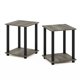 thumbnail image 4 of Mesa auxiliar Furinno Simplistic, juego de 2 unidades, roble francés, gris y negro, 4 of 8