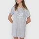 thumbnail image 3 of Camisa de Dormir Mujer Poliéster Rayas Gris Corona, 3 of 5
