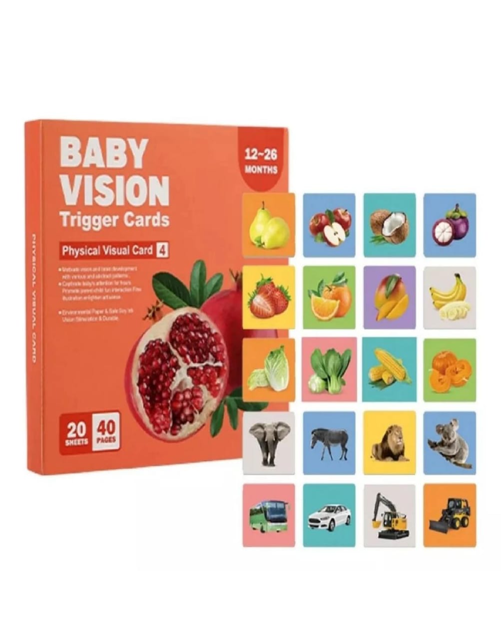 Oem - Tarjetas Educativas Estimulacion Visual 12-36 Meses