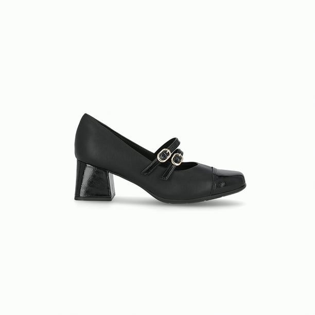 Zapato Mary Jane Mujer Negro Estela Piccadilly