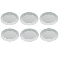 Set 6 Fuente Ovalada 22Cm Porcelana Blanco Bormioli Rocco