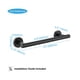thumbnail image 3 of Toallero TASTOS de 30 cm de acero inoxidable SUS304 negro mate, 3 of 7