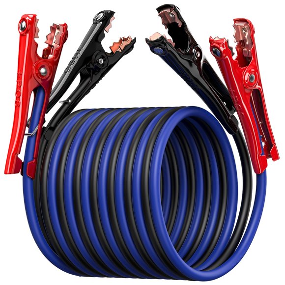 Cables de arranque POWERBEST calibre 4, 6 m, 600 A, alta resistencia