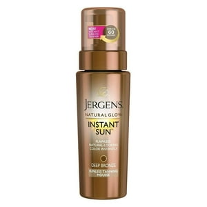 Espuma Autobronceadora Jergens Natural Glow Instant Sun Tonos Medios A Obscuros 177 Ml