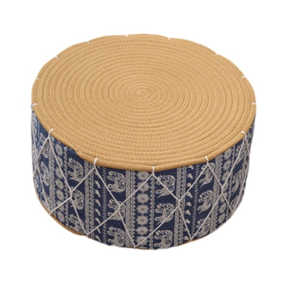 Cojín de suelo para sentarse, cómodo cojín de meditación tradicional, almohada de asiento para apartamento, decoración para sala de estar y dormitorio Elefante de color azul