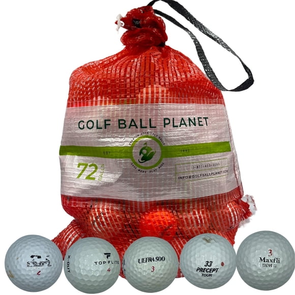 Pelotas de Golf Golf Ball Planet 72 Usadas en Bolsa de Malla para Práctica