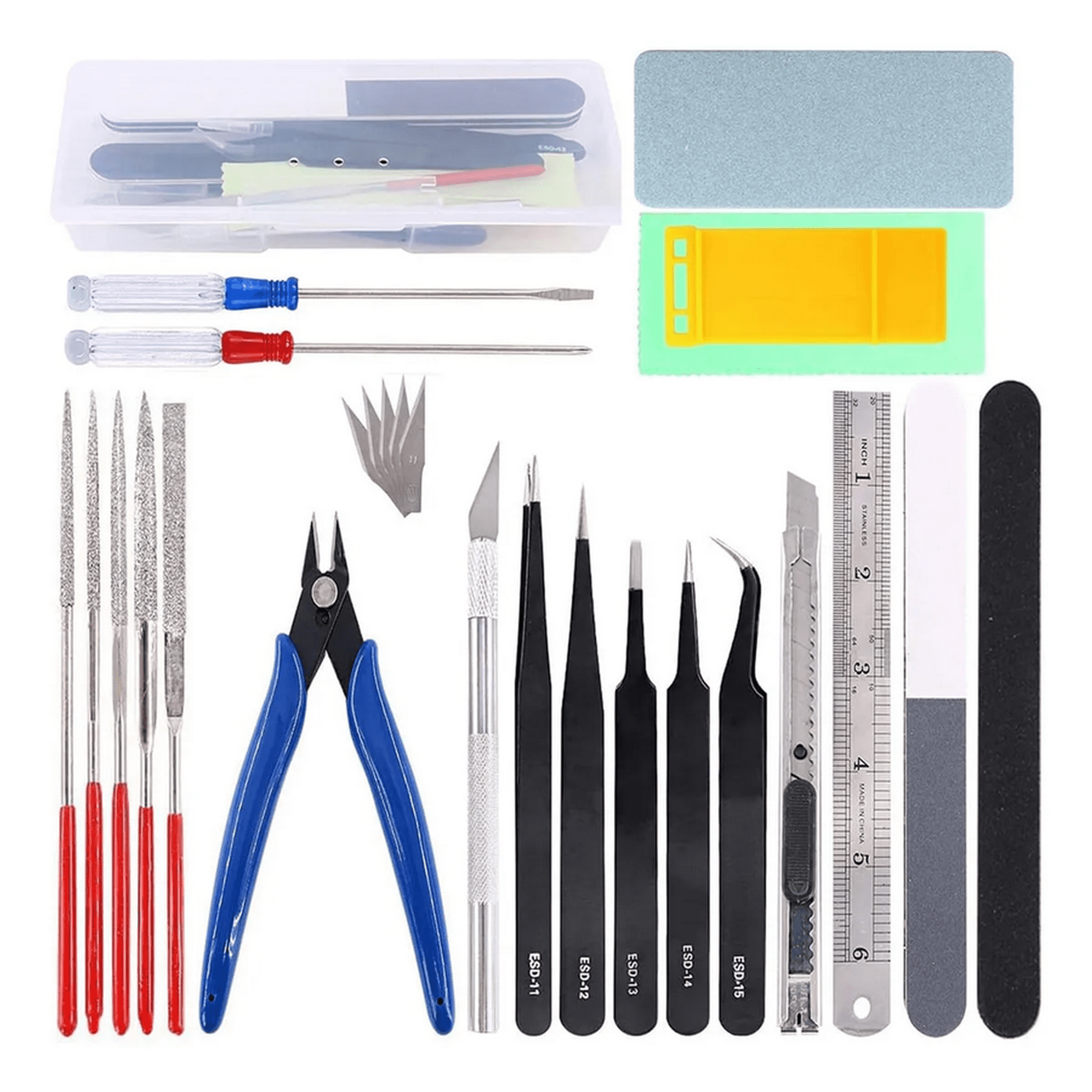 Genérico - Kit 26 De Maquetas, Modeler Basic Tools Hobby Con Caja