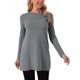 thumbnail image 1 of INSPIRE CHIC Vestido Suéter de Otoño Invierno para Mujer Cuello Redondo Manga Larga Túnica Suéter Oversize Suelto A-Línea Jersey Top L Gris, 1 of 6