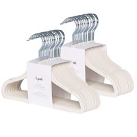 Baby Hangers 3 Sprouts, Terciopelo, Antideslizante, 30 Unidades, Color Crema