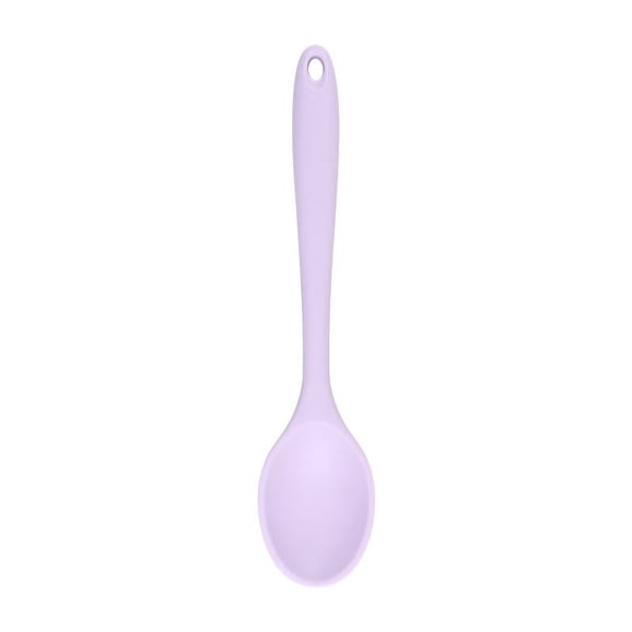XmhyTop Cucharas de silicona , cucharas de silicona Púrpura de 2 piezas para comer, cuchara de 20.4x4.4cm para cocina, comedor, cocina y hornear