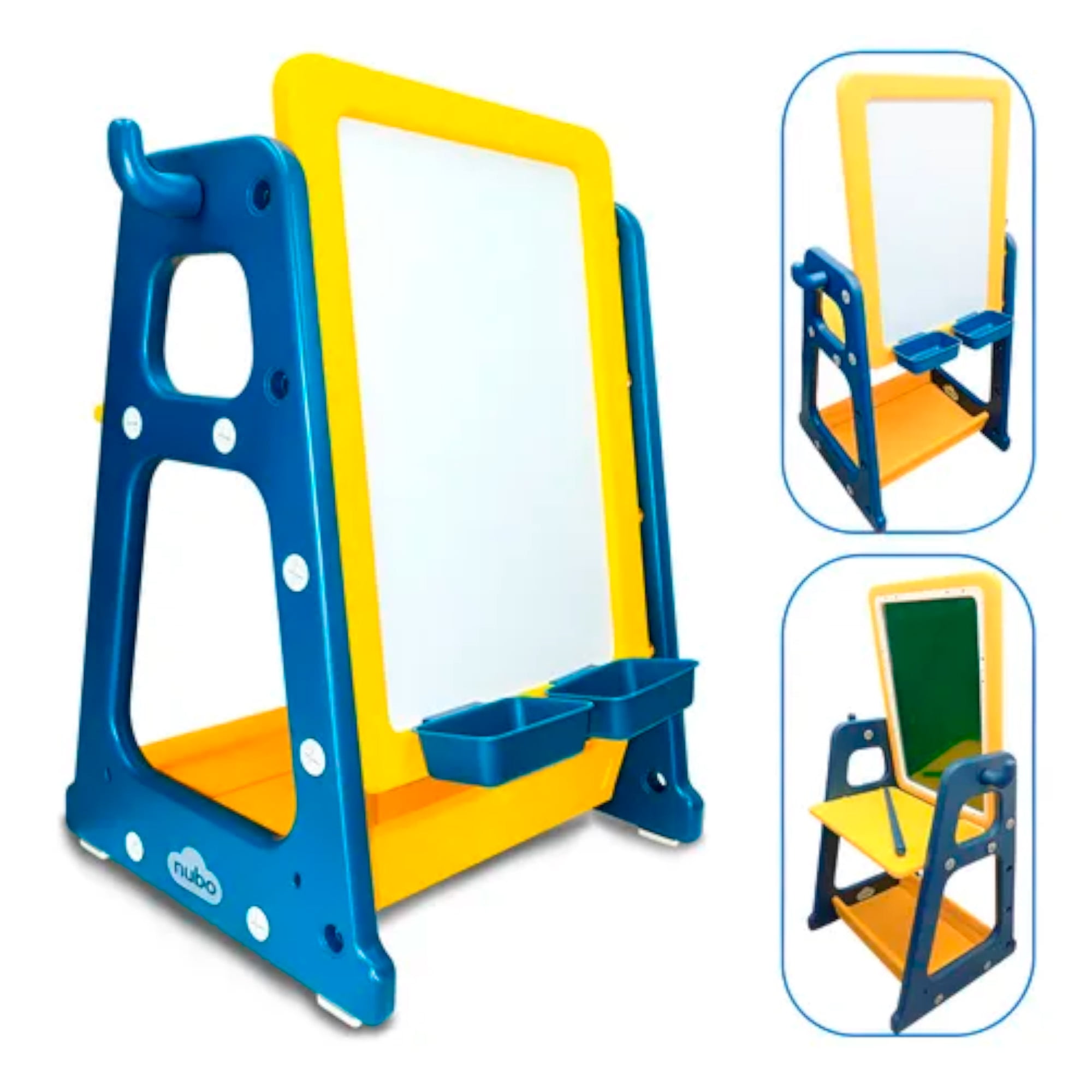 Nubo - Pizarra Atril Infantil Doble Cara Y Mesa De Trabajo 4niveles