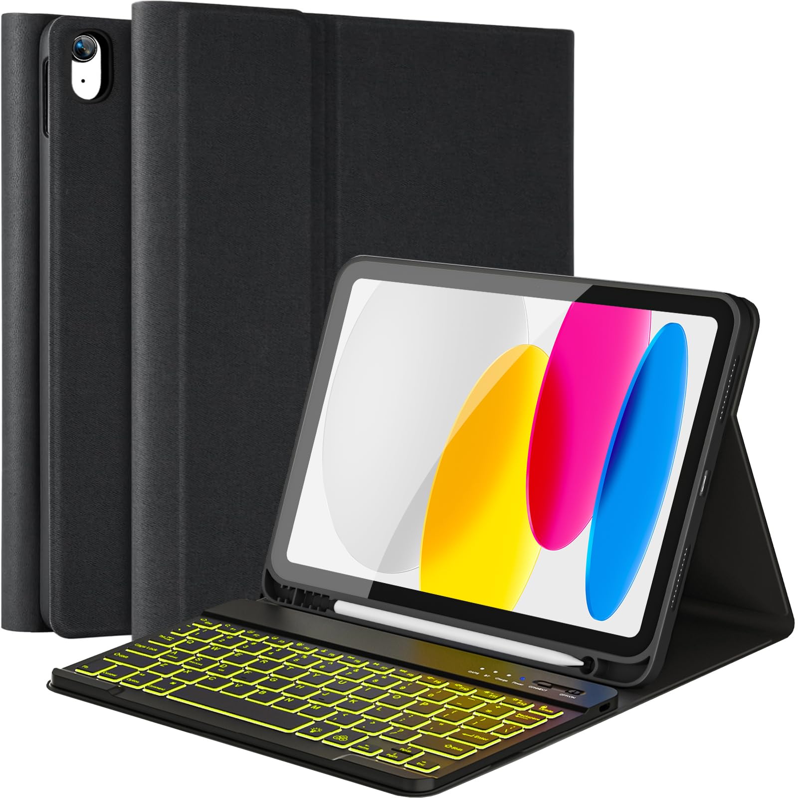 Funda Con Teclado Fuwang Para Ipad A16 De 11 Pulgadas Y 10 De 10,9 Pulgadas