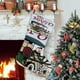 thumbnail image 1 of Sr. Magoo Tema: Calcetines de Navidad, fino lino blanco para colgar en escaleras y chimenea, decoración navideña para el hogar, regalo de Navidad.54cm×38cm, 1 of 5