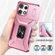 thumbnail image 3 of Funda Armada para Motorola Moto G Play 5G 2025 con Tapa Deslizante y Soporte Magnético Giratorio Rosa, 3 of 5
