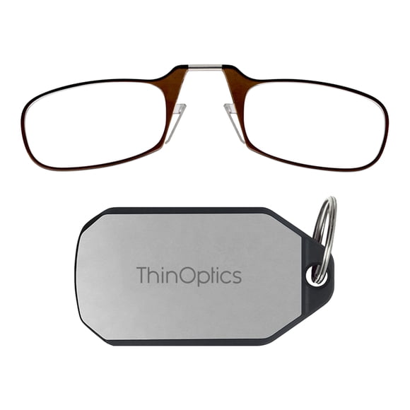 Lentes de Lectura ThinOptics 44 mm con Estuche llavero Marrón