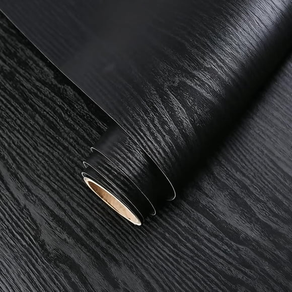 Papel de contacto Yancorp Black Wood, 40 x 305 cm, desprendible