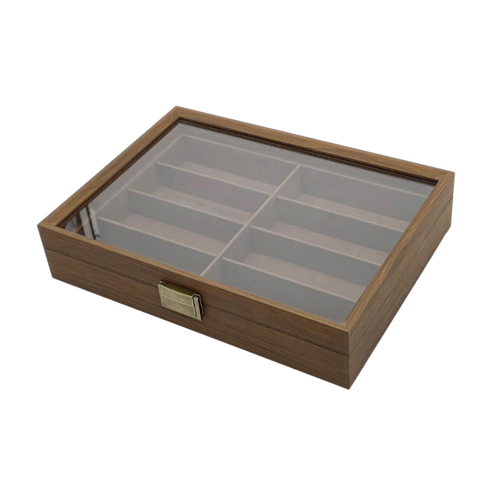 Ioensy - Caja Organizadora De Gafas De Sol De Madera, 8 Rejillas Resistentes Para Decoraciones De Regalo Domésticas