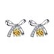 thumbnail image 4 of Aretes de Botón de Moissanita con Moño para Mujer 1 Uds Color D Corte Redondo Claridad VVS1 Aretes de Diamante de Plata Esterlina 925 Aretes de Moissanita para Mujer con Certificado, 4 of 9