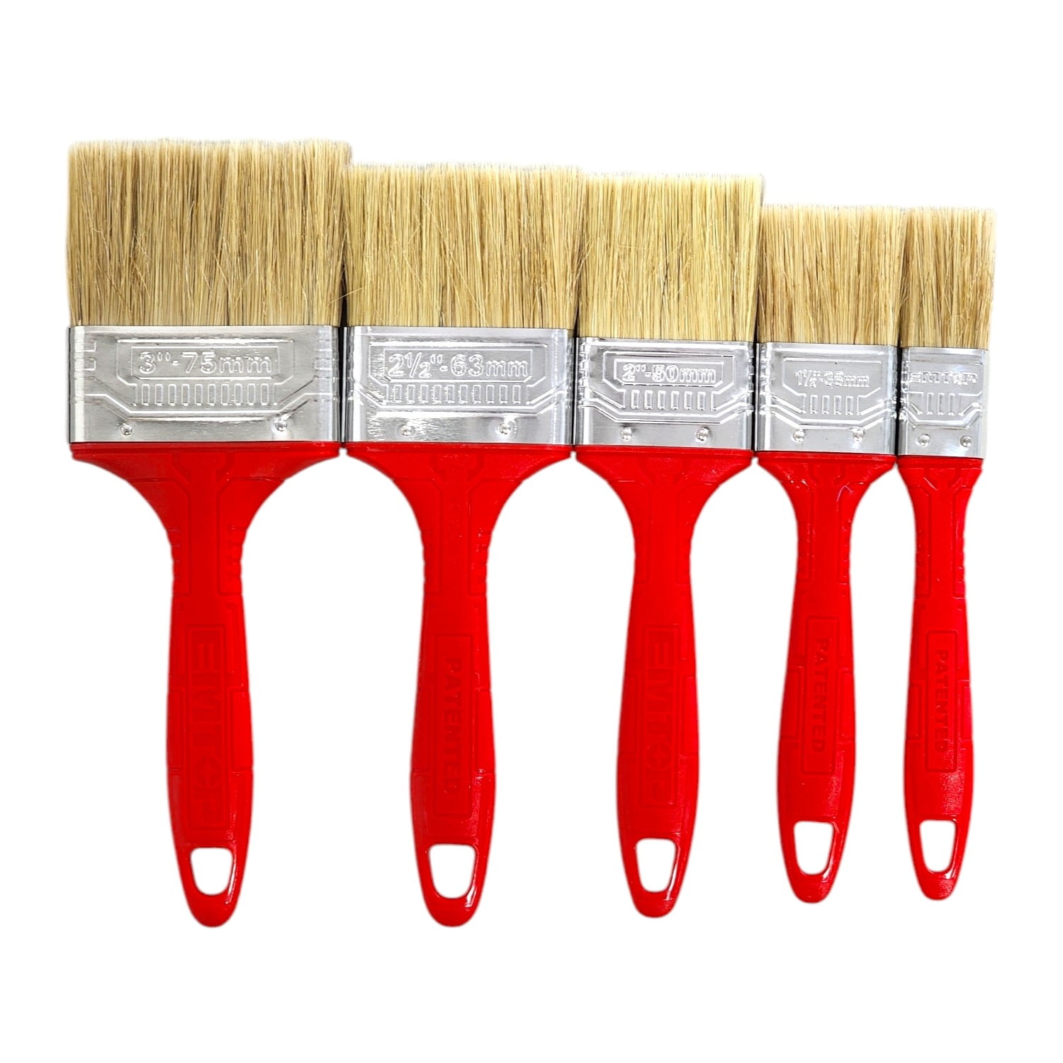 Kit De 5 Brochas Mango De Plástico Epbh160501 Emtop