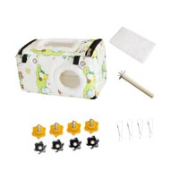 Magideal - Hamaca Colgante Para Loros, Cama Para Dormir Con Accesorios, Jaula Cálida, Accesorio, Jaula Para Pájaros, Nido, Casa Cálida Para Cacatúas Y Periquitos L