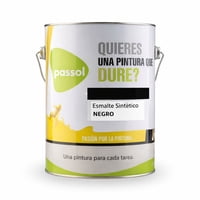 Esmalte Sintético Negro Brillante Passol 1/4 Galon