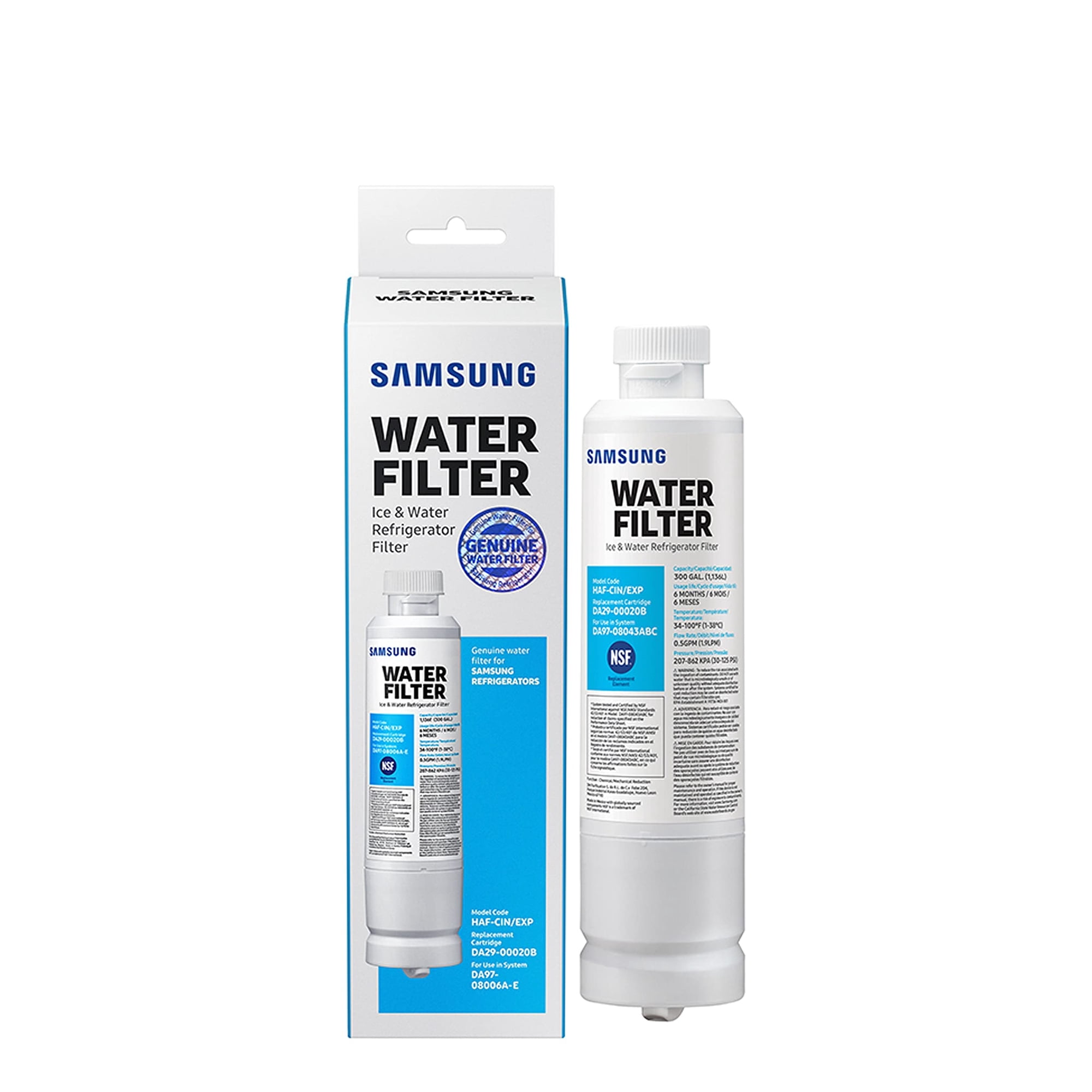 Filtro De Agua Para Refrigerador Samsung Haf-cin/exp, 6 Meses, 1 Paquete