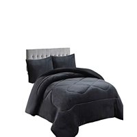 Genérico - Cobertor De Invierno Plush King 250X270Cm Gris Oscuro