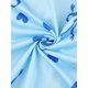 thumbnail image 5 of INSPIRE CHIC Conjunto de Pijama para Mujer Manga Corta Ropa de Dormir Camisones Botón Abajo Estampado de Patrón Cuello con Solapa Cintura Elástica Pantalones de Pierna Ancha Recta L Azul, 5 of 6