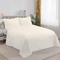 Genérico - Juego De Sabanas 100% Algodón King + 1 Funda Para Almohada 50X70Cm