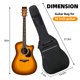 thumbnail image 2 of Funda para guitarra acústica GIGKOUKI 3/4, 36 cm, suave e impermeable, 2 of 7