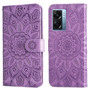 Funda Tipo Cartera Foxdock Para Oneplus Nord N20 Se 4G , Diseño Girasol En Relieve, Cuero Pu, Cierre Magnético, Soporte Y Tarjetero